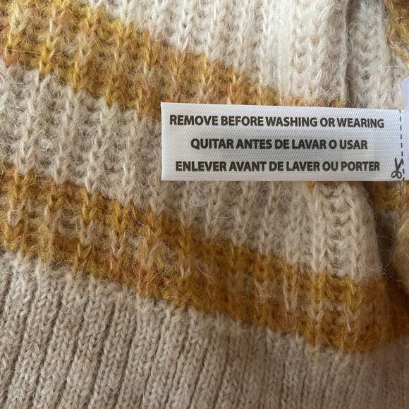 Madewell L Staley V-Neck Sweater | Space Dye, Cropped Boxy Fit, Alpaca Blend, XL - Picture 8 of 8